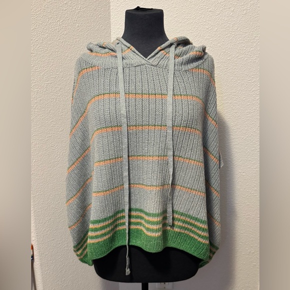 Free People Shimmer & Sheen Hoodie Poncho - Picture 2 of 8